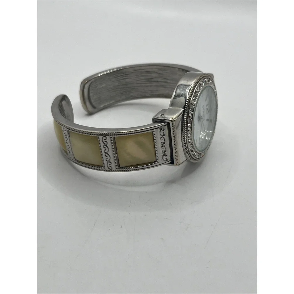 Studio Time Women's Quartz Watch Bangle Band Rhinestone Bezel- New Battery